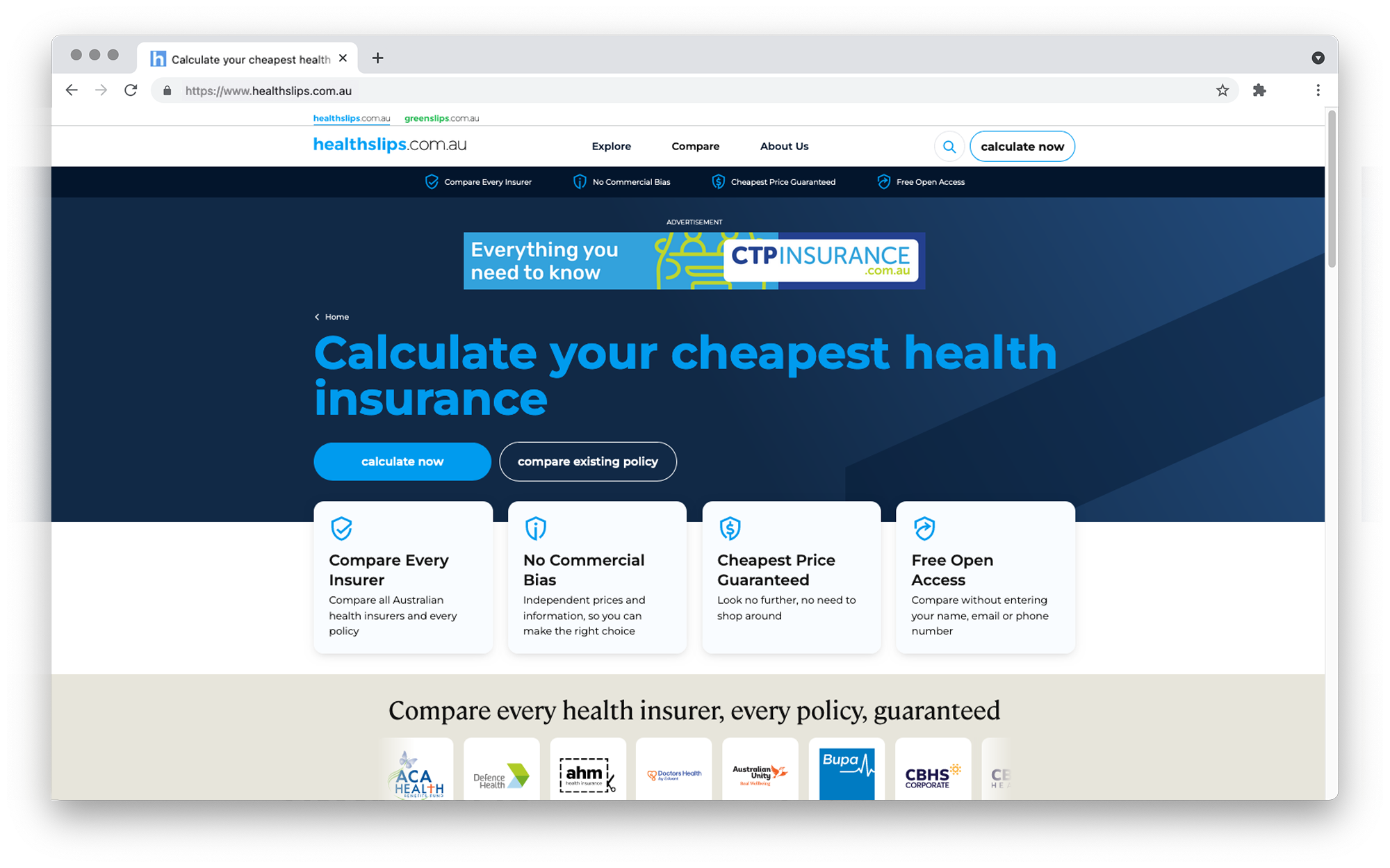 Launch of new health insurance comparison site