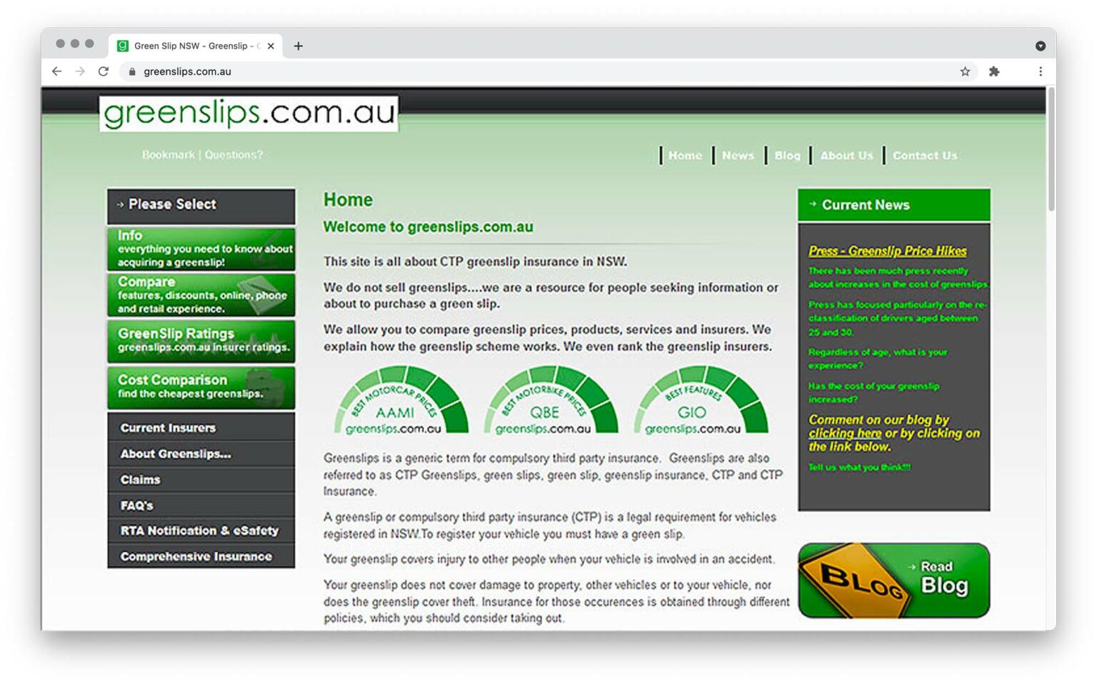 Trusted for 20 years How greenslips change