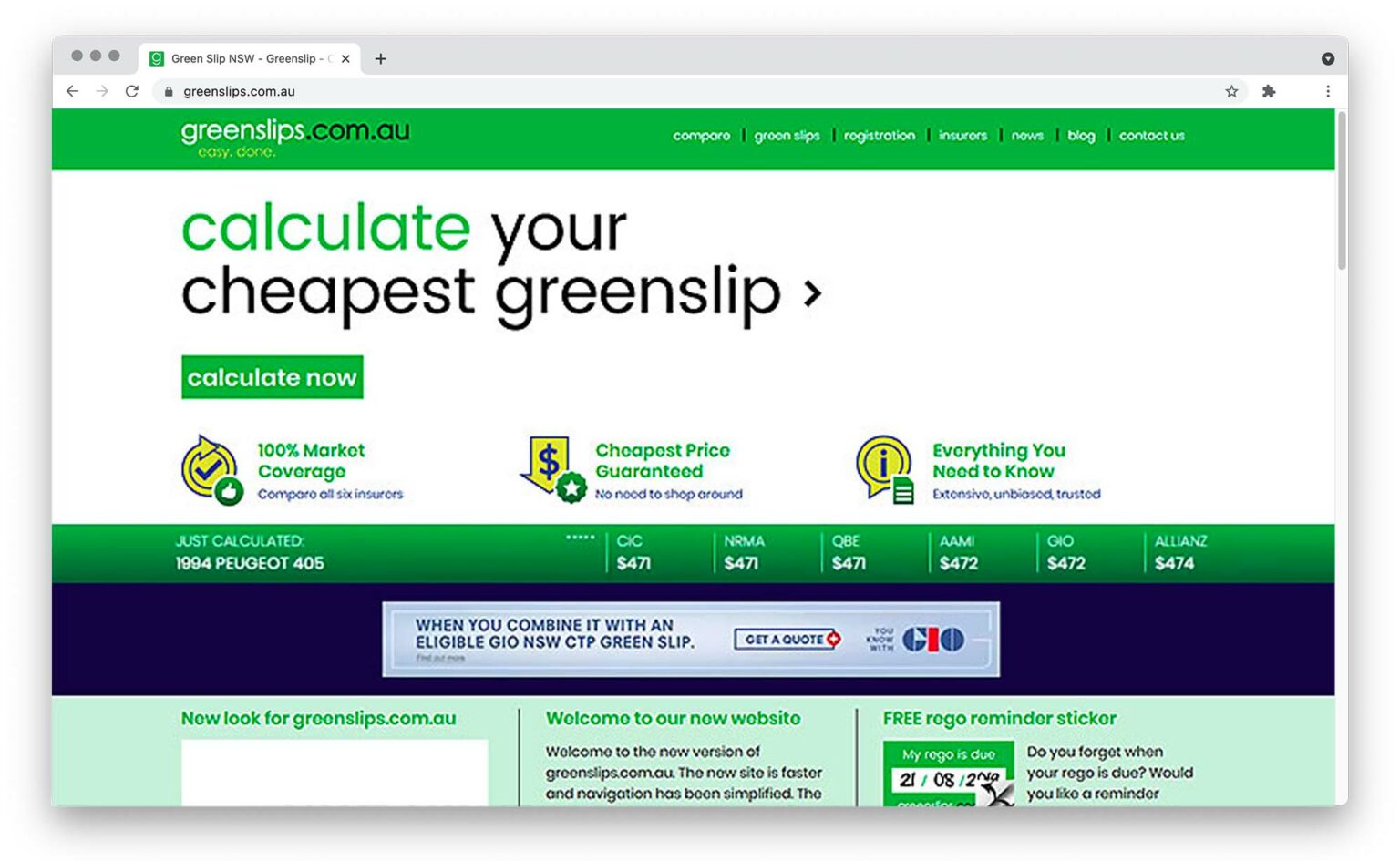 Trusted for 20 years How greenslips change